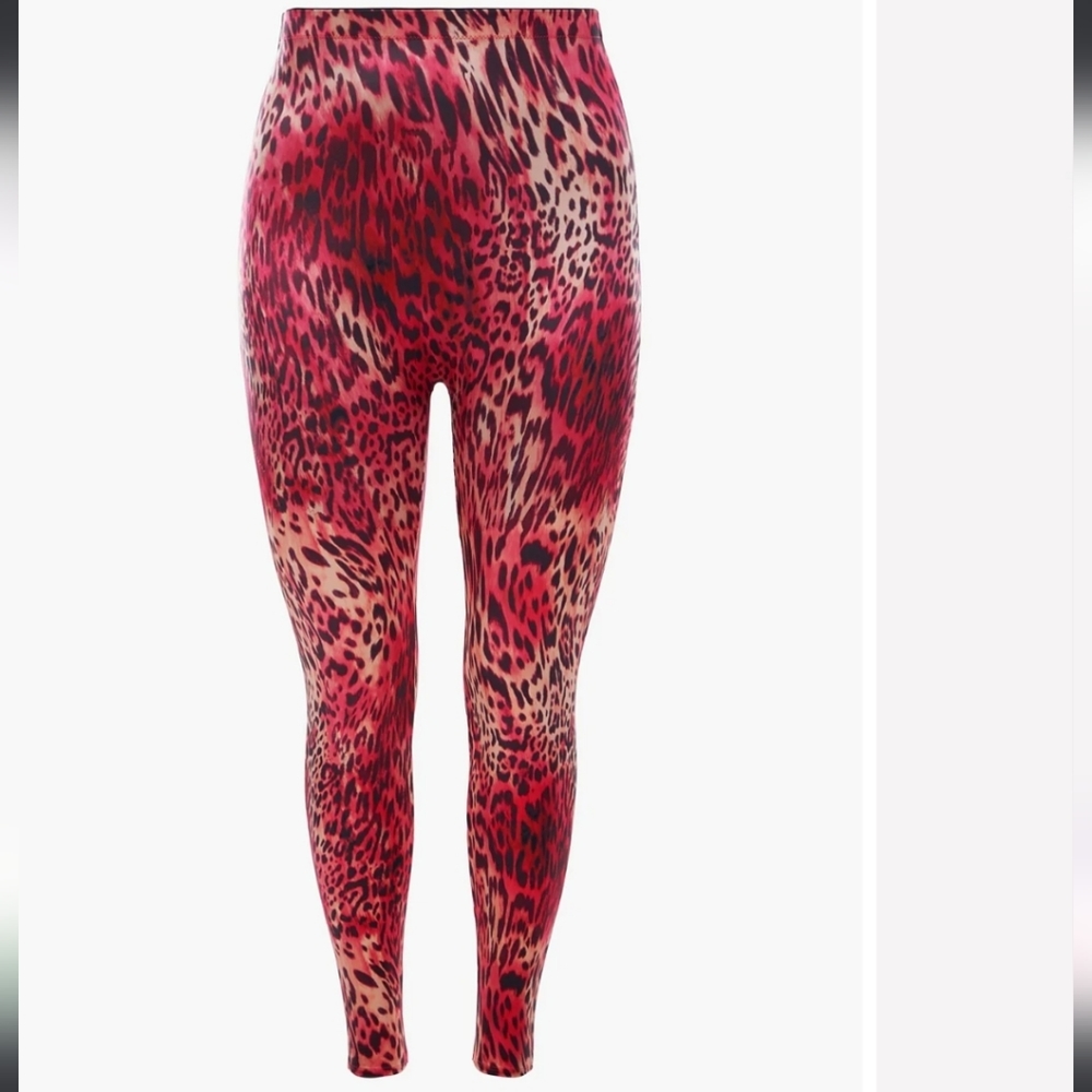YItty Kitty Headliner Shaping High Waist Leggings Leopard Gym Athleisure S New